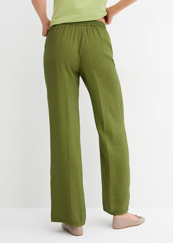 Marlenehose mit elastischem Bund aus Viskose-Mix, bonprix