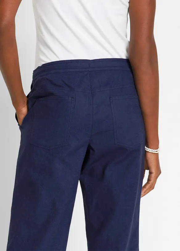Pantalon en lin 3/4, bonprix