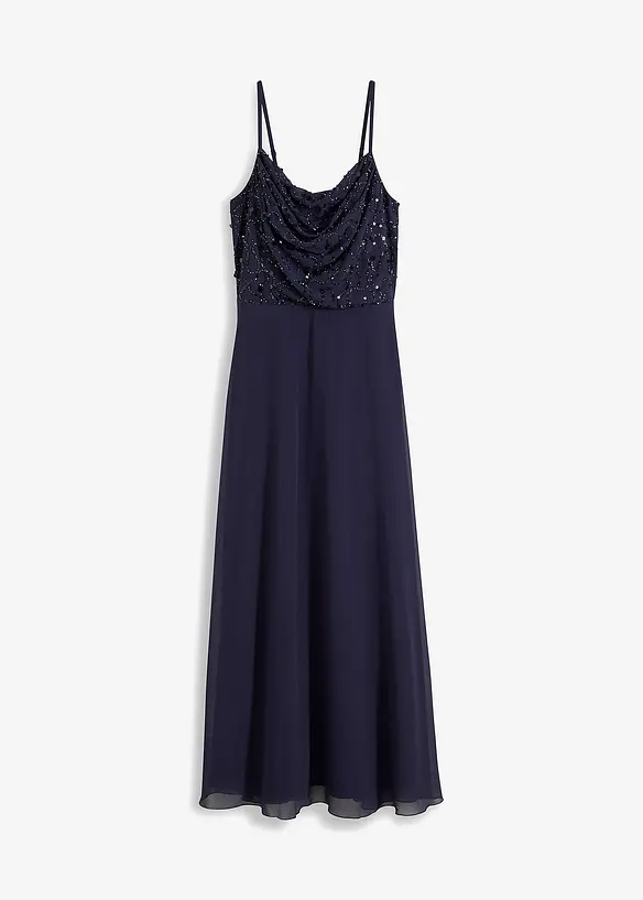 Trägerkleid mit Paillettenstickerei, bonprix
