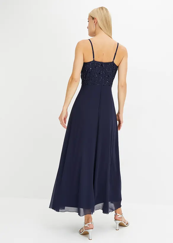 Trägerkleid mit Paillettenstickerei, bonprix
