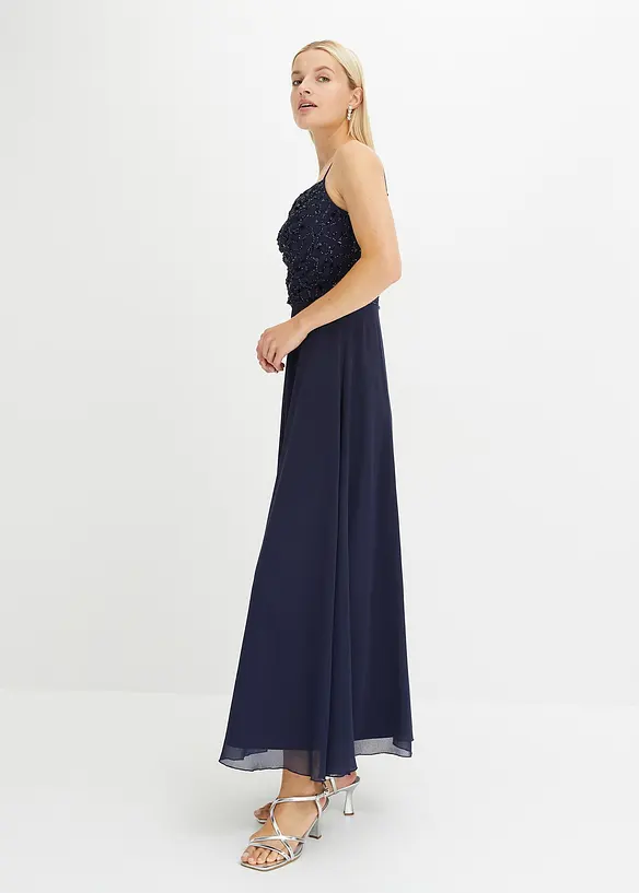 Trägerkleid mit Paillettenstickerei, bonprix