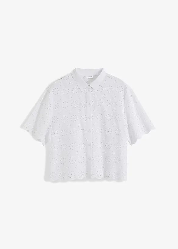 Chemisier à manches courtes, 100% coton, bonprix