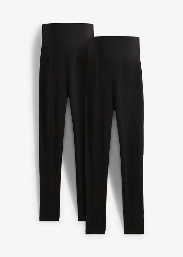 Umstandsleggings aus Bio-Baumwolle (2er Pack), bonprix