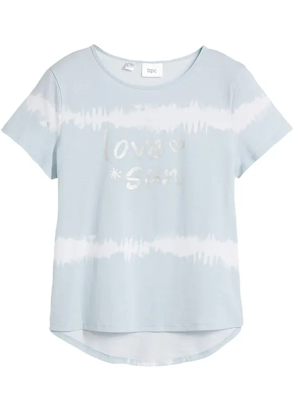 T-shirt 100% coton, plus long derrière, bonprix
