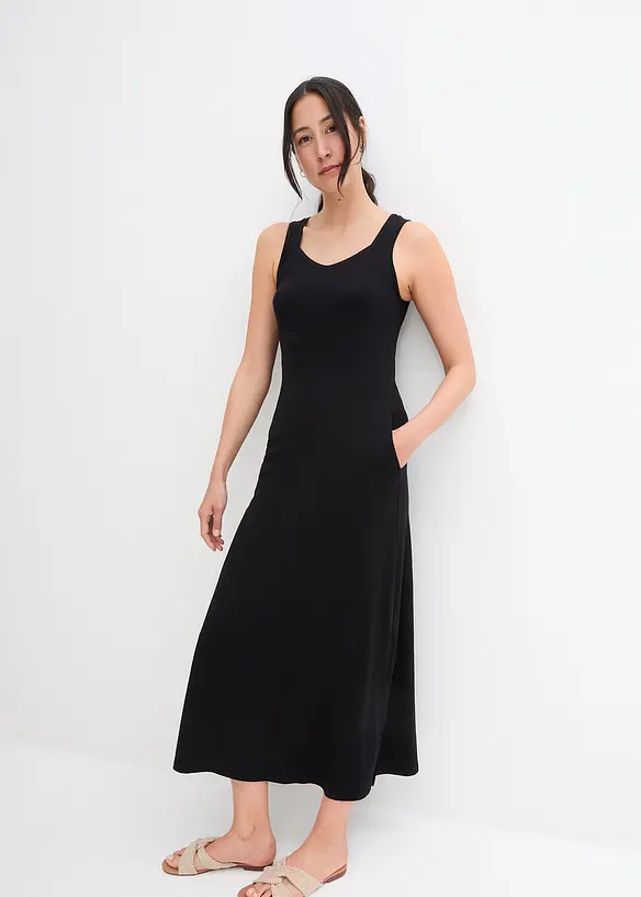 Robe longue en coton et viscose, bonprix
