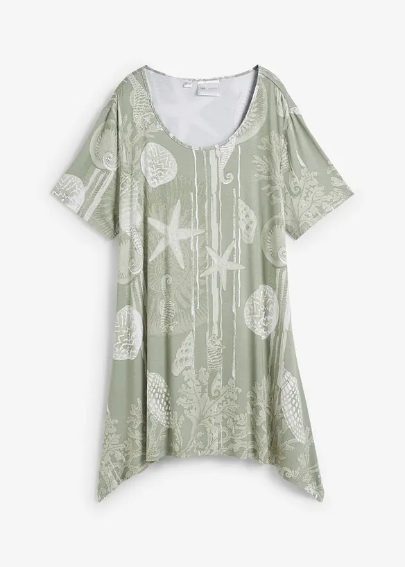 T-shirt long en viscose extensible, bonprix