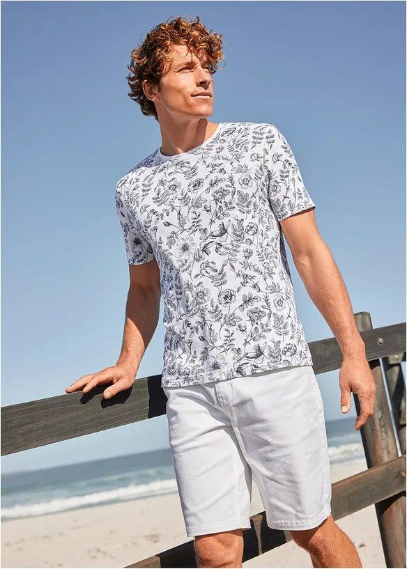 Bermuda en jean extensible, Classic Fit, bonprix