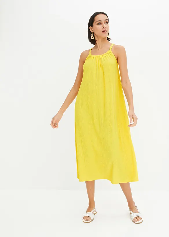 Trägerkleid aus leichtem Crêpe, bonprix