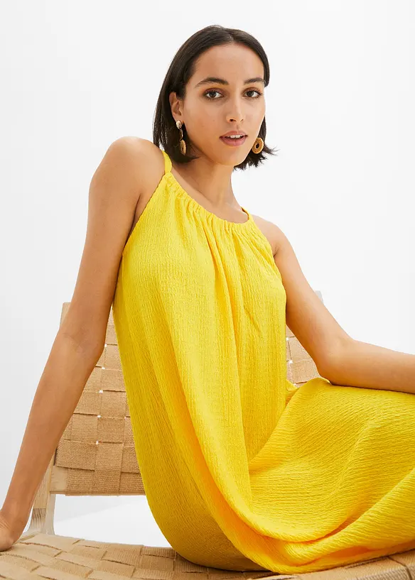 Trägerkleid aus leichtem Crêpe, bonprix