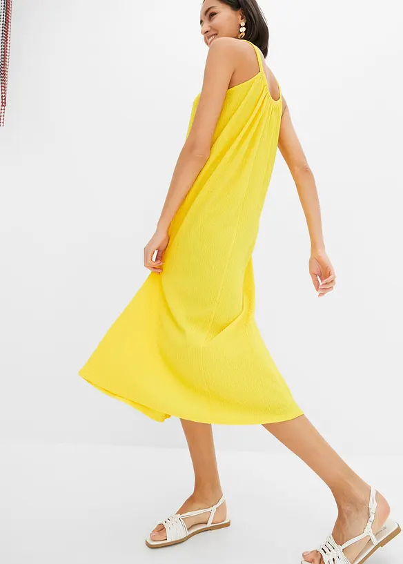 Trägerkleid aus leichtem Crêpe, bonprix