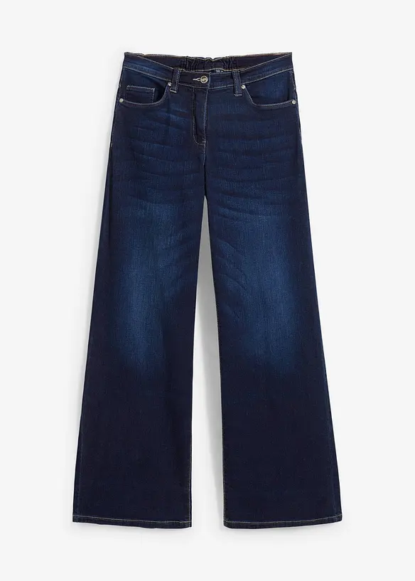 Jean large à taille mi-haute élastiquée, bonprix