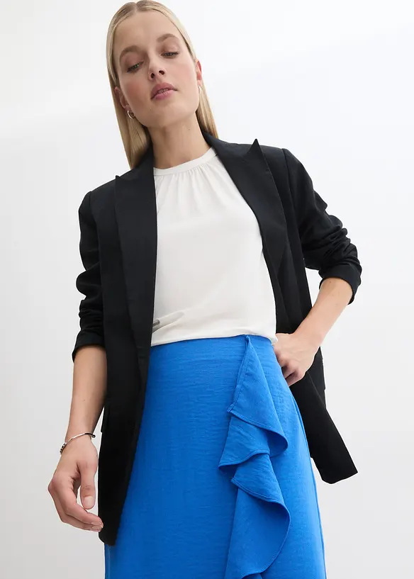 Satin Rock mit Volants, bonprix