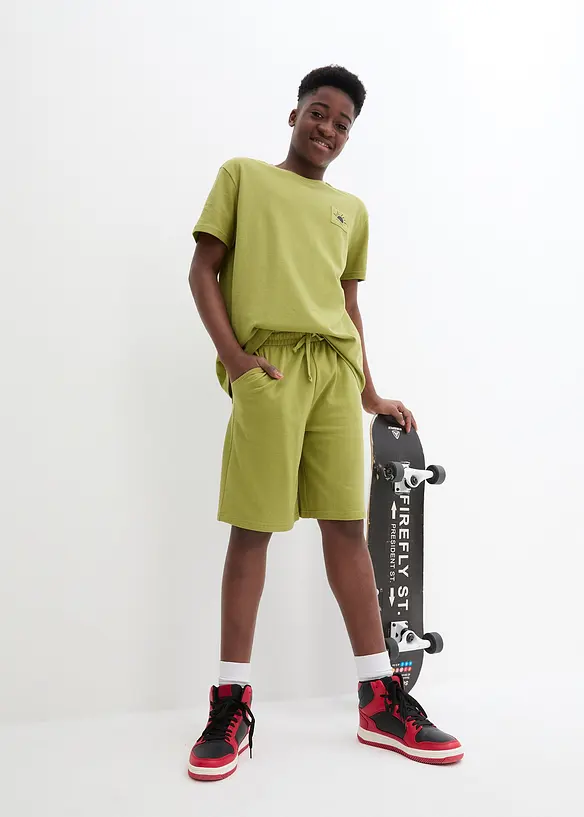 T-Shirt und kurze Hose aus Bio Baumwolle (2-tlg.Set), bonprix