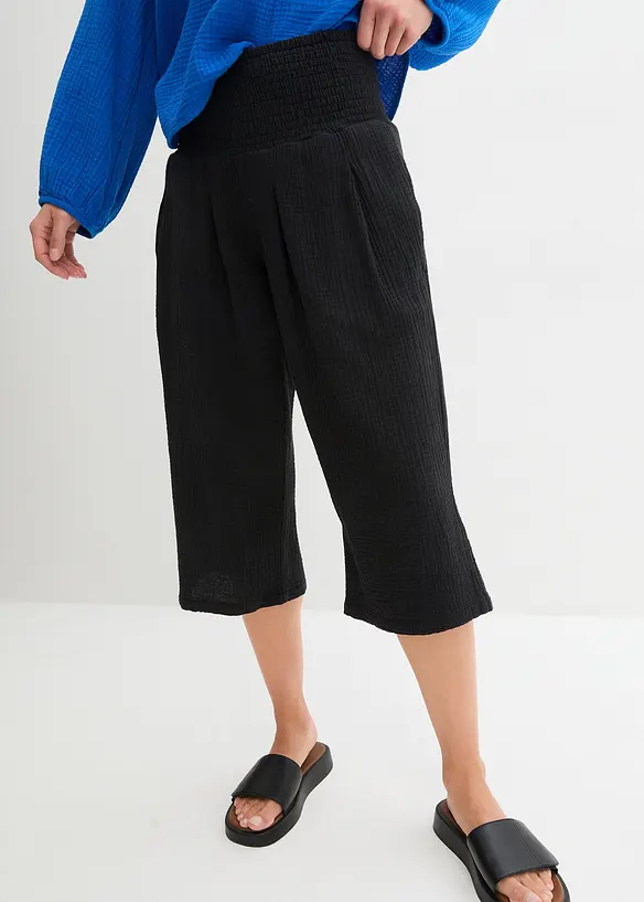 Capri-Hose aus softem Musselin, bonprix