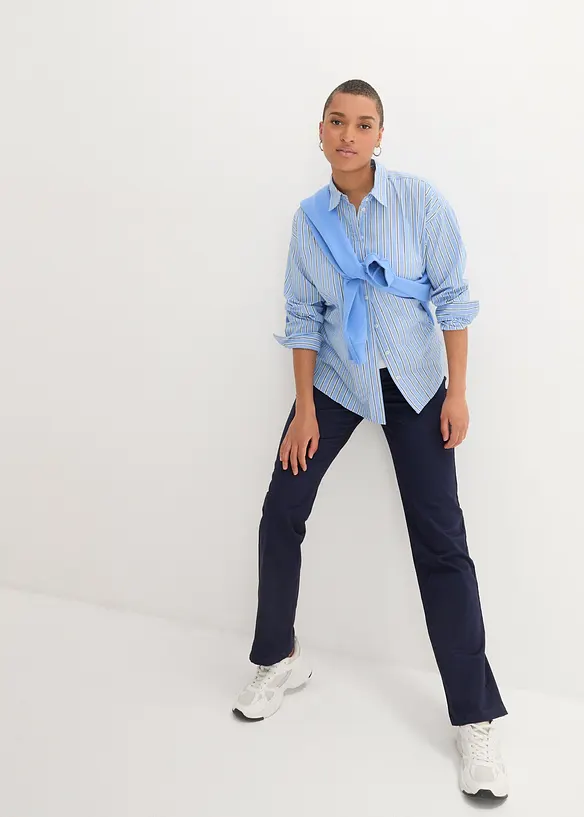 Pantalon &agrave; enfiler avec taille confortable, Straight, bonprix