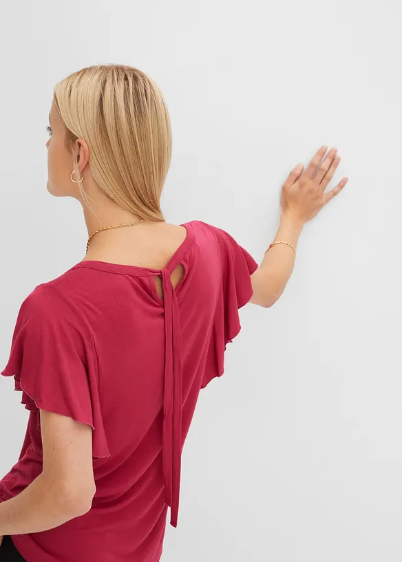 T-shirt à manches volantées, bonprix