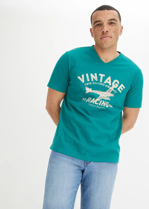 T-shirt en coton flammé, bonprix