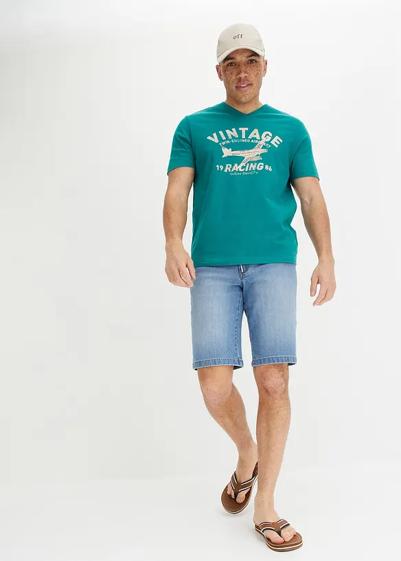 T-shirt en coton flammé, bonprix