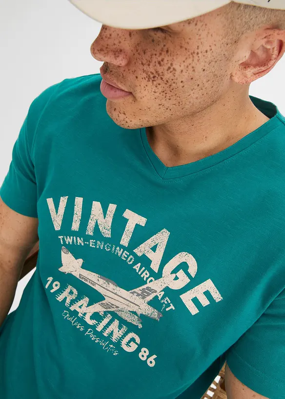 T-shirt en coton flammé, bonprix