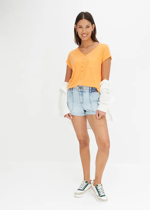 T-shirt en coton et viscose, bonprix