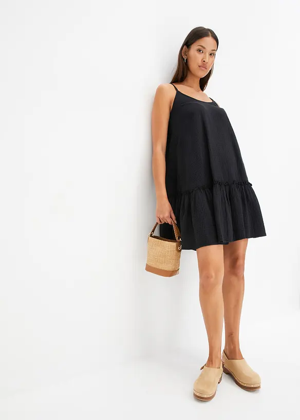 Robe à bretelles en mousseline, bonprix
