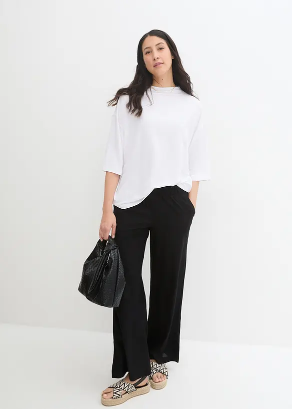 Weite Palazzo-Hose mit Bequembund, bonprix