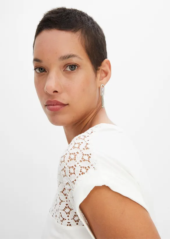 Shirt mit Spitze, bonprix