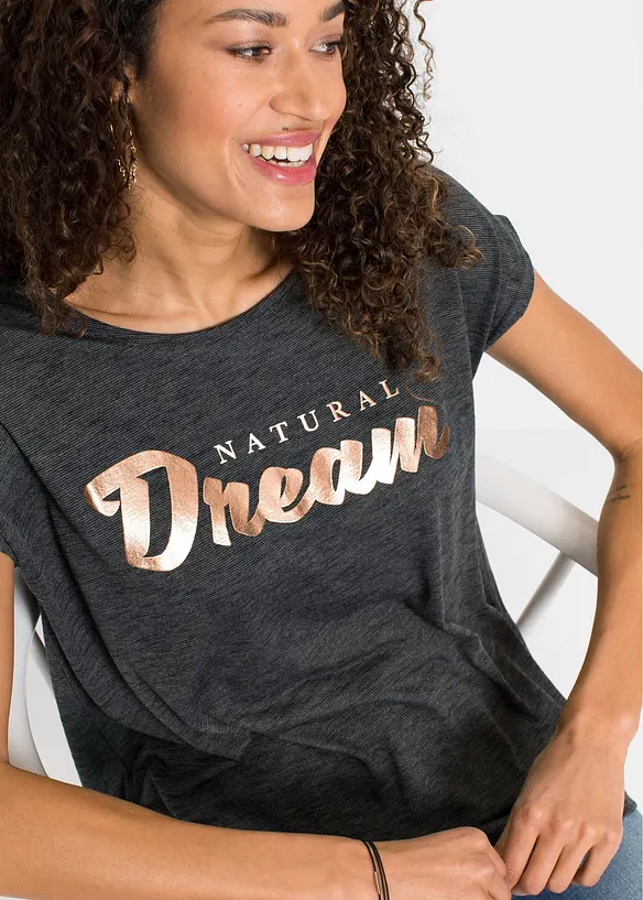 T-shirt long en viscose mélangée, bonprix