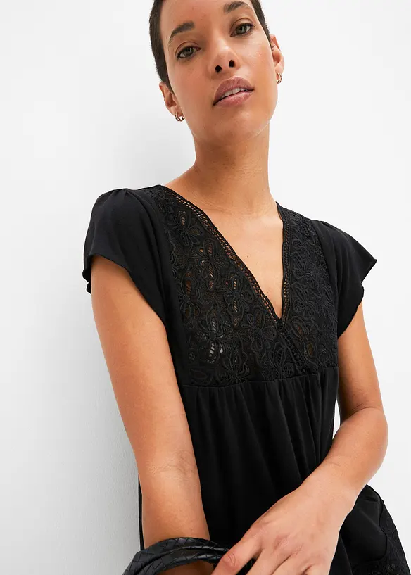 Shirt in Viskose-Baumwoll-Mix, bonprix