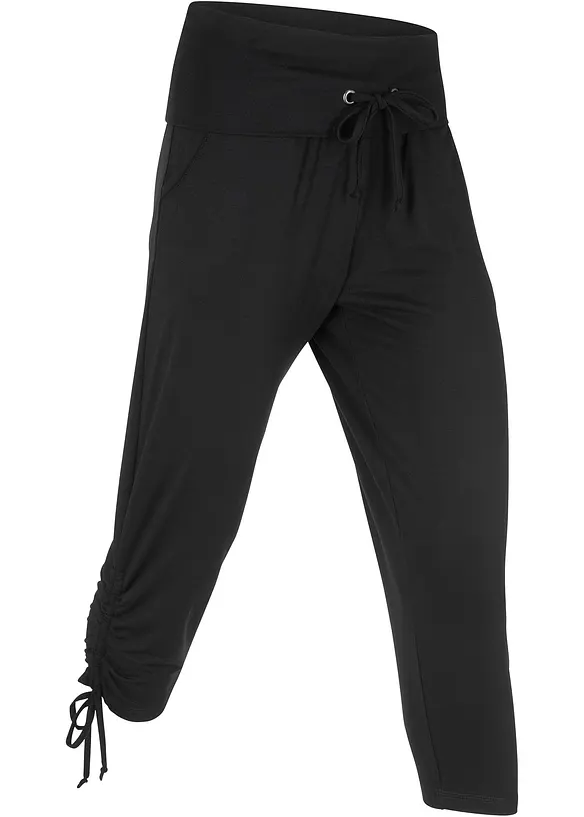Capri-Hose mit Raffung aus Viskose-Mix, bonprix