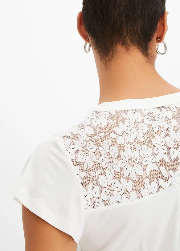 T-shirt col tunisien en viscose majoritaire, bonprix