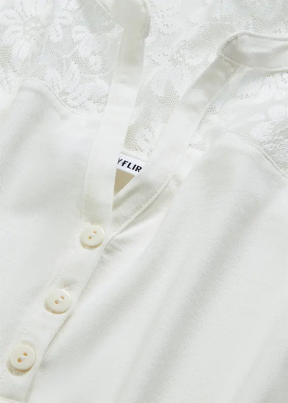 Henleyshirt aus Viskose-Mix, bonprix