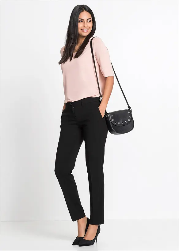 Pantalon de tailleur &agrave; pinces, bonprix