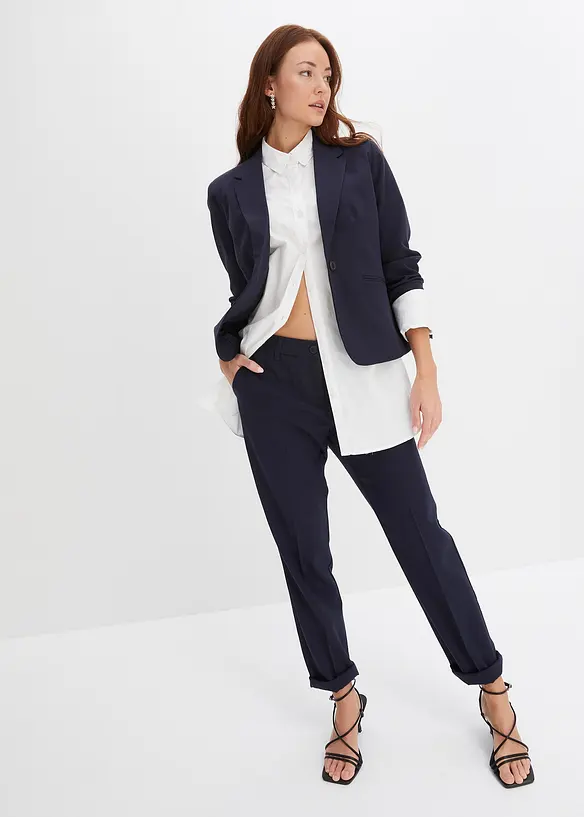 Pantalon de tailleur &agrave; pinces, bonprix