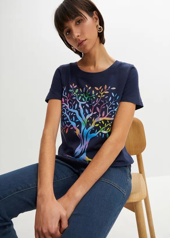 Bedrucktes T-Shirt aus Bio-Baumwolle, bonprix