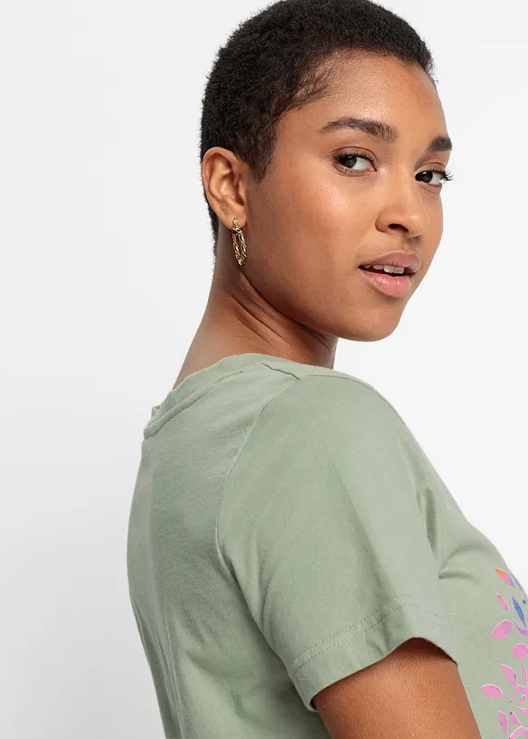 T-shirt coton imprimé, bonprix