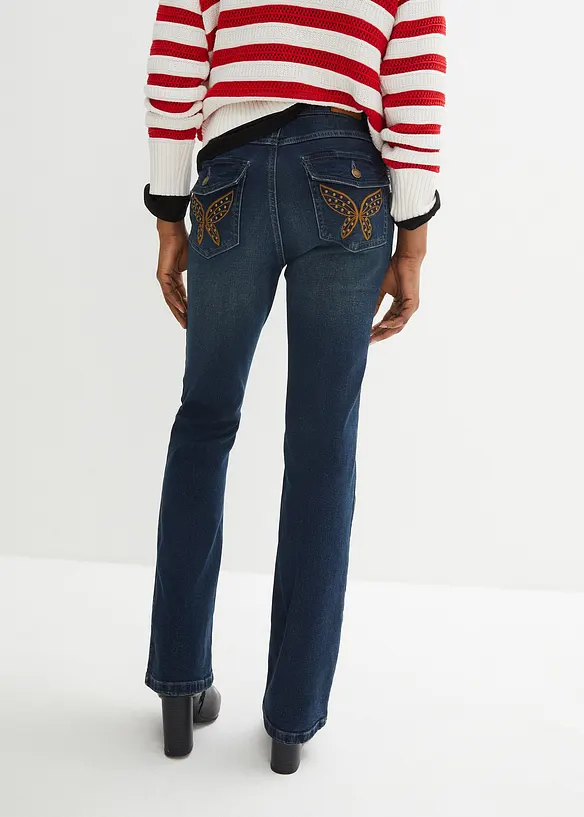 Jean Bootcut taille moyenne, extensible, bonprix