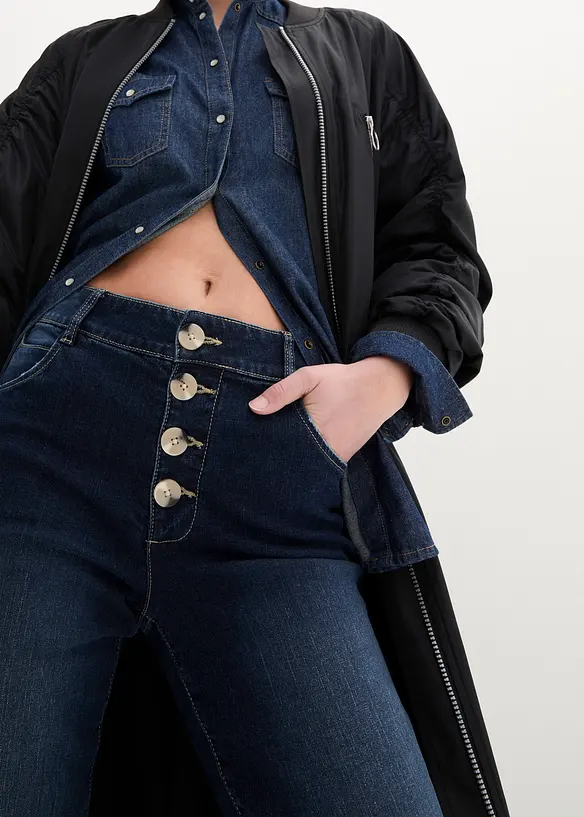 Jean Boyfriend taille moyenne, cropped, John Baner JEANSWEAR