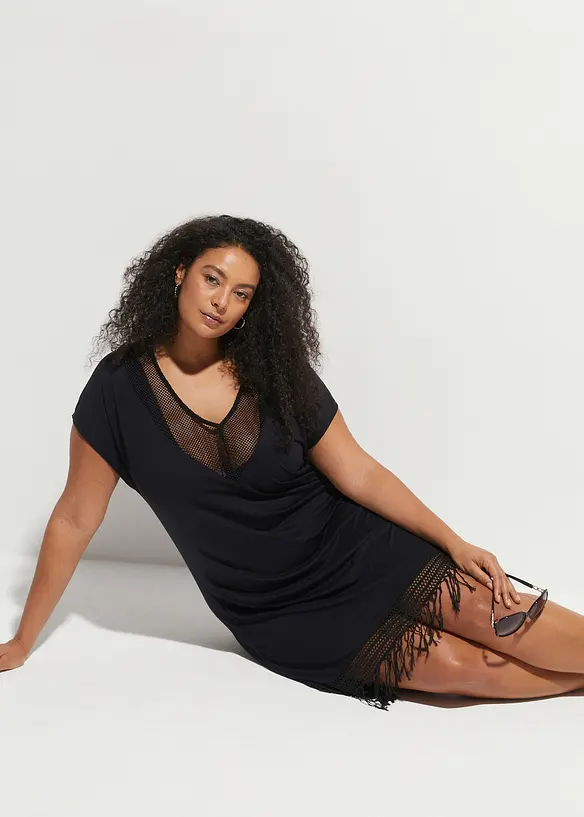 Robe de plage transparente en viscose, bonprix