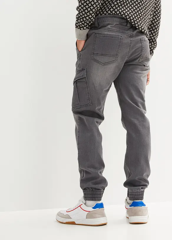 Regular Fit Jeans-Jogger mit Komfortbund, Straight, bonprix