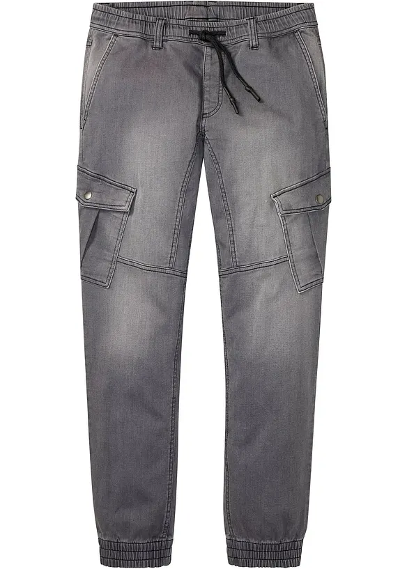 Regular Fit Jeans-Jogger mit Komfortbund, Straight, bonprix
