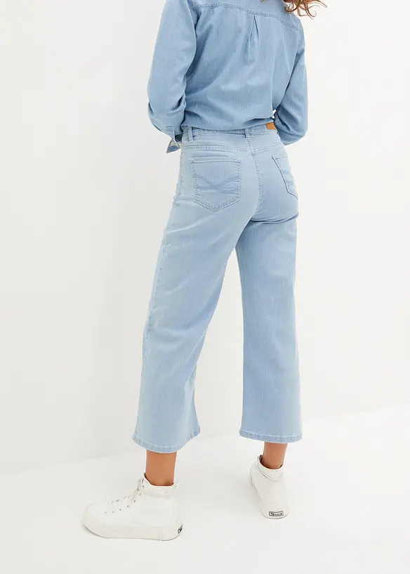 Lot de 2 corsaires en jean taille mi-haute, bonprix
