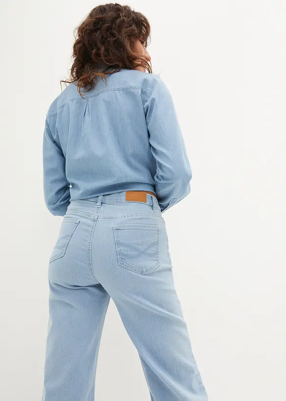 Lot de 2 corsaires en jean taille mi-haute, bonprix