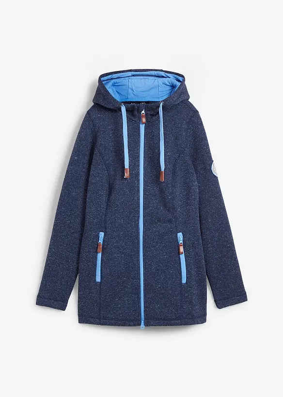 Strickfleecejacke mit Kapuze, bonprix