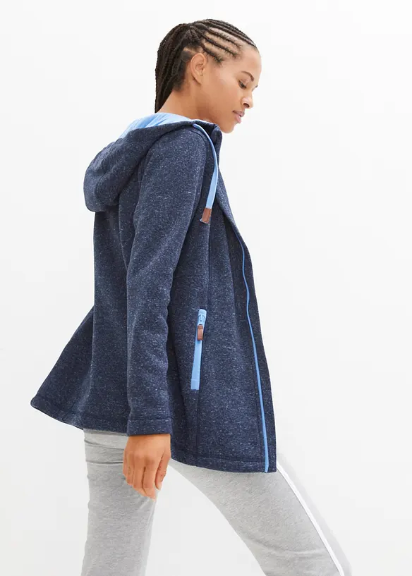 Strickfleecejacke mit Kapuze, bonprix