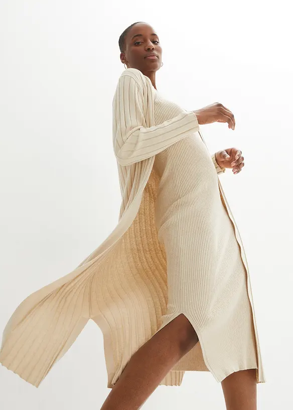 Strickmantel mit Seidenanteil, bonprix