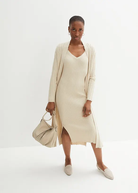 Strickmantel mit Seidenanteil, bonprix