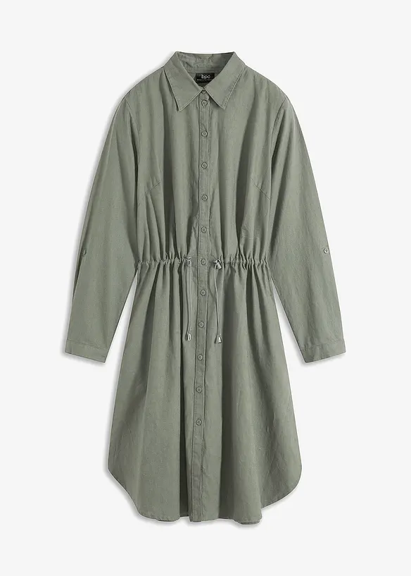 Robe-chemise en lin et coton, bonprix