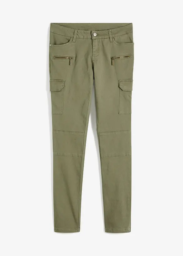 Cargohose aus elastischem Baumwoll-Mix, bonprix