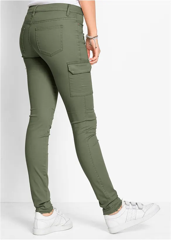 Cargohose aus elastischem Baumwoll-Mix, bonprix